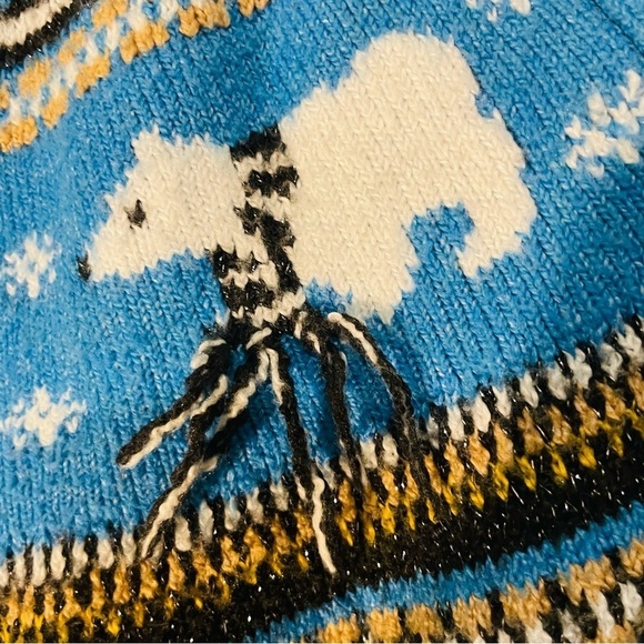 Holiday Time black white polar bear unisex sweater 1X  cold winter Christmas - Picture 6 of 9